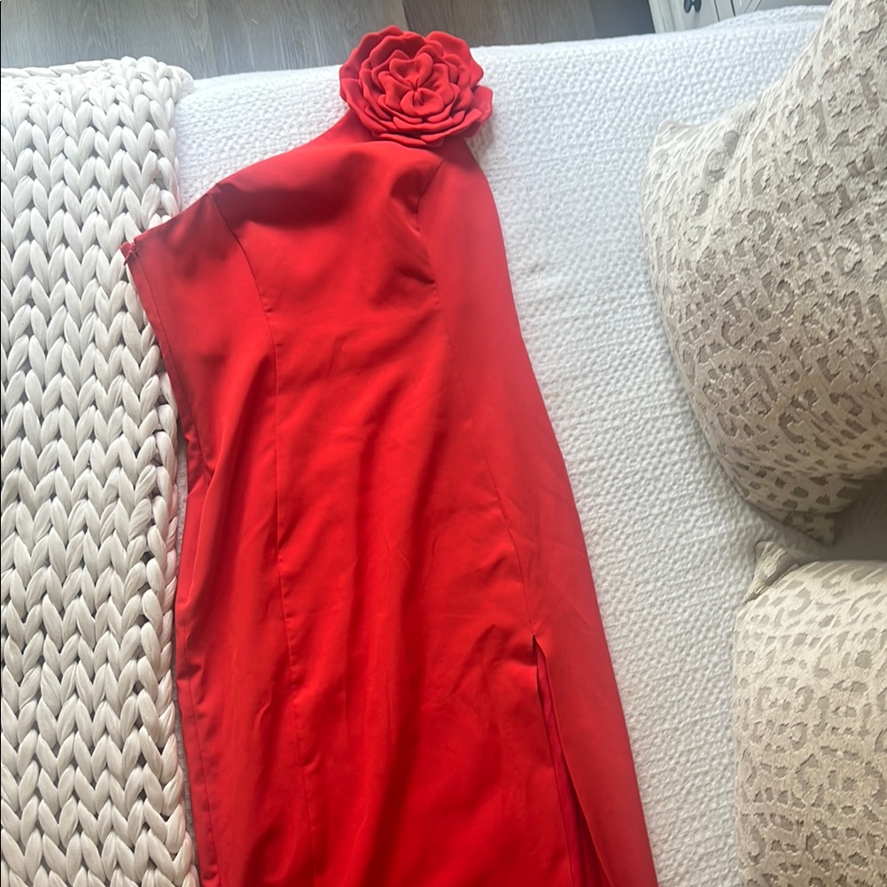 Lovers + Friends Red Asymmetrical Maxi Sundress